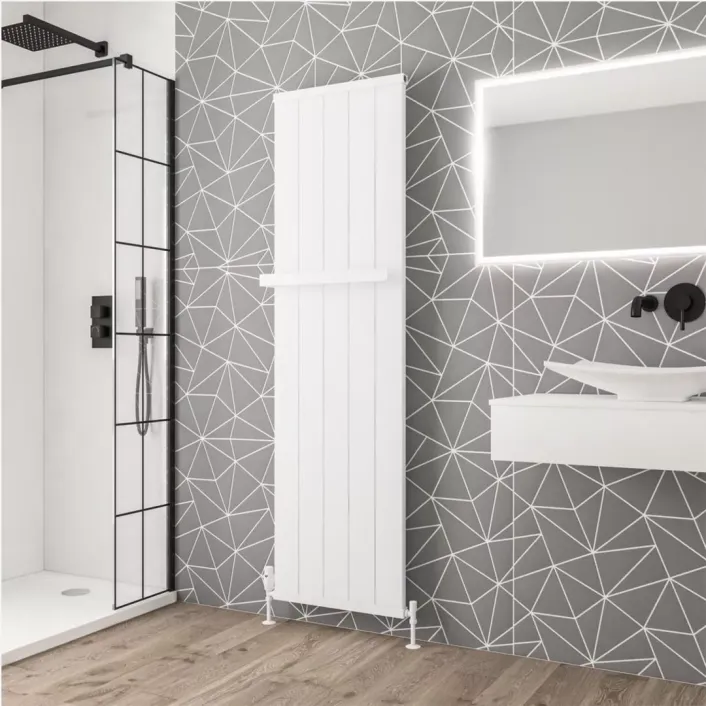 Eastbrook Kingswood Slimline 1800 x 510 Aluminium Radiator Matt White