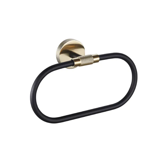 Eastbrook Catania Towel Ring Matt Black/Brushed Brass