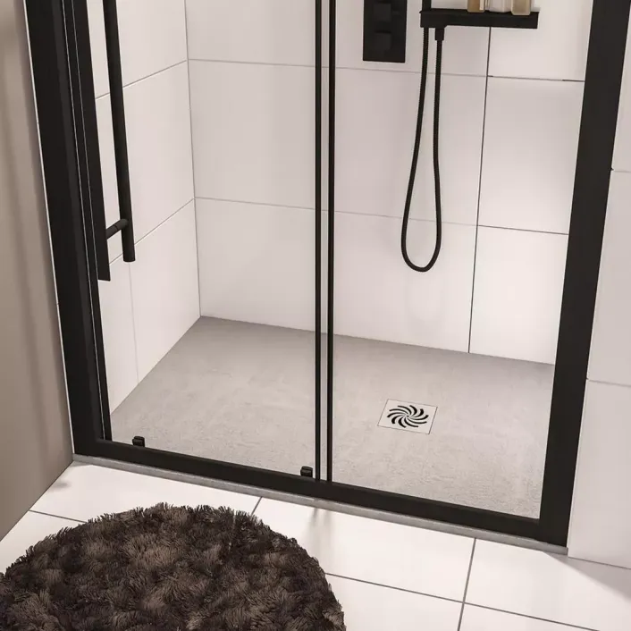 Eastbrook Crossland 1000mm x 800mm Slate Finish Shower Tray - Light Grey