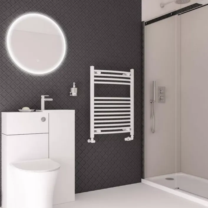 Eastbrook Wingrave Curved Multirail 800 x 600 Gloss White