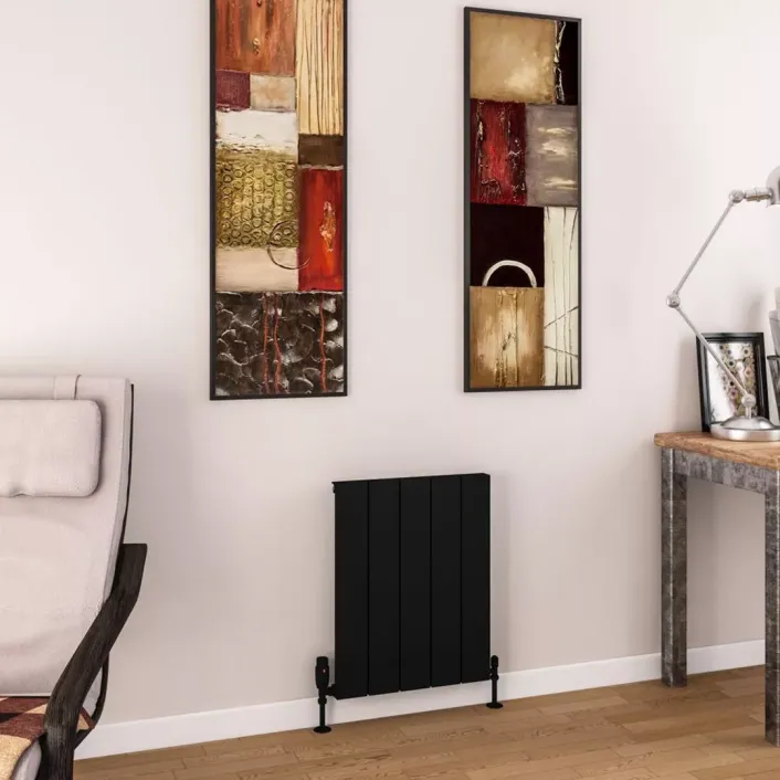 Eastbrook Charlton 600 x 470 Aluminium Radiator Matt Black