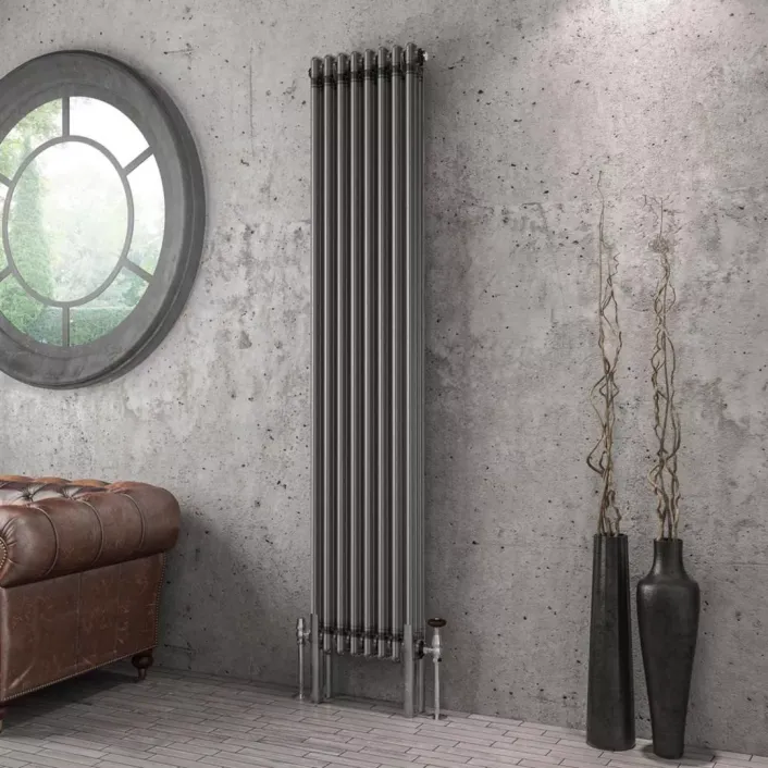 Eastbrook Imperia 3 Column Radiator 1800 x 380mm Bare Metal