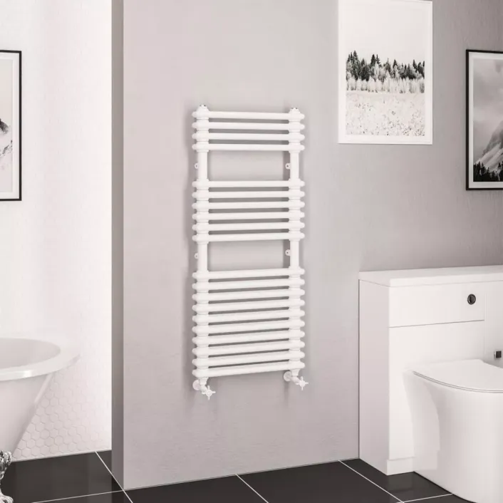 Eastbrook Imperia 2 Column Multirail 1140 x 500mm Gloss White
