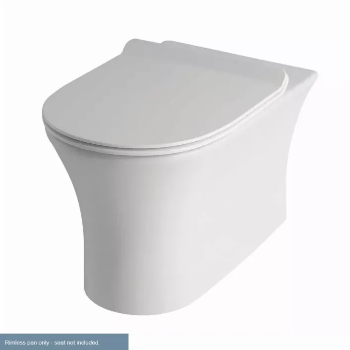 Eastbrook Northall High Level Back To Wall WC Pan with Fixings - White