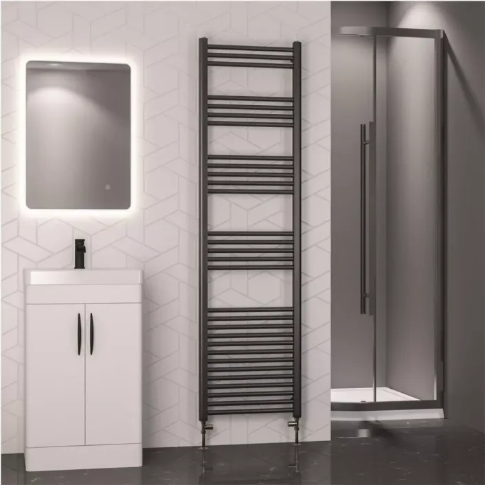 Eastbrook Wendover Straight Multirail 1800 x 500 Brushed Gunmetal