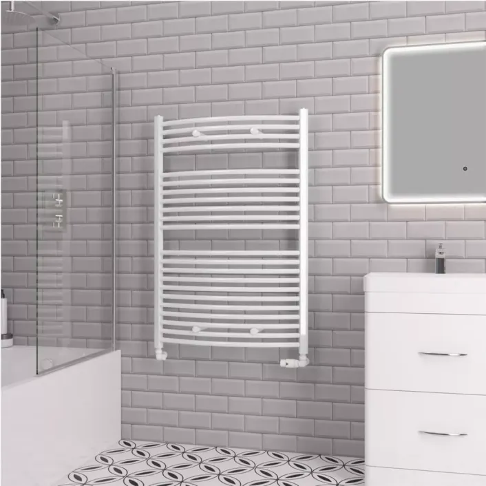 Eastbrook Curved Biava Multirail 1118 x 750 Gloss White