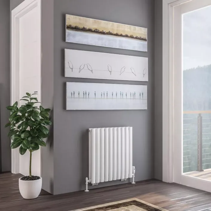 Eastbrook Tunstall Double 600 x 589 Radiator Matt White