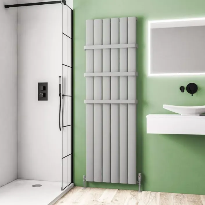Eastbrook Malmesbury 1800 x 565 Aluminium Radiator Matt Grey