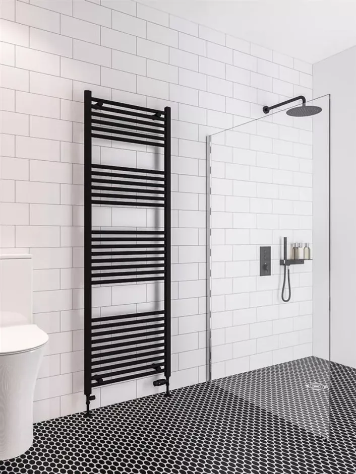 Eastbrook Wingrave 1800 x 600 Straight Multirail Matt Black