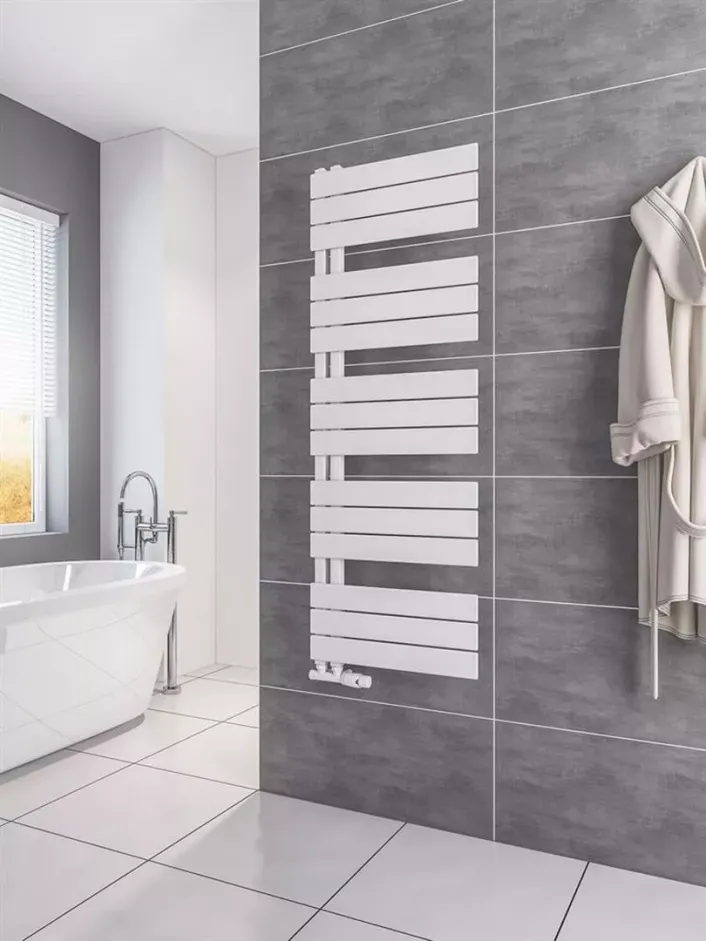 Eastbrook Helmsley 1400 x 500 Towel Rail Matt White