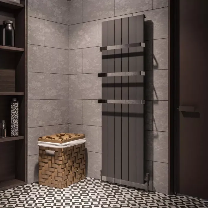 Eastbrook Rosano 1800 x 565 Aluminium Radiator Matt Anthracite