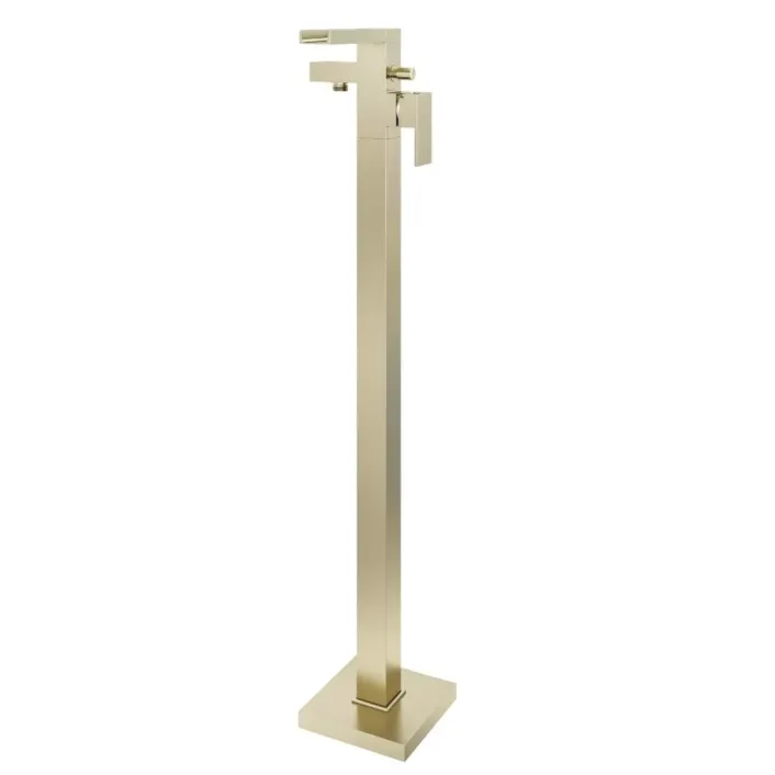 Eastbrook Padbury Floor Standing Bath Shower Mixer Manual Mono Tap - Brushed Brass