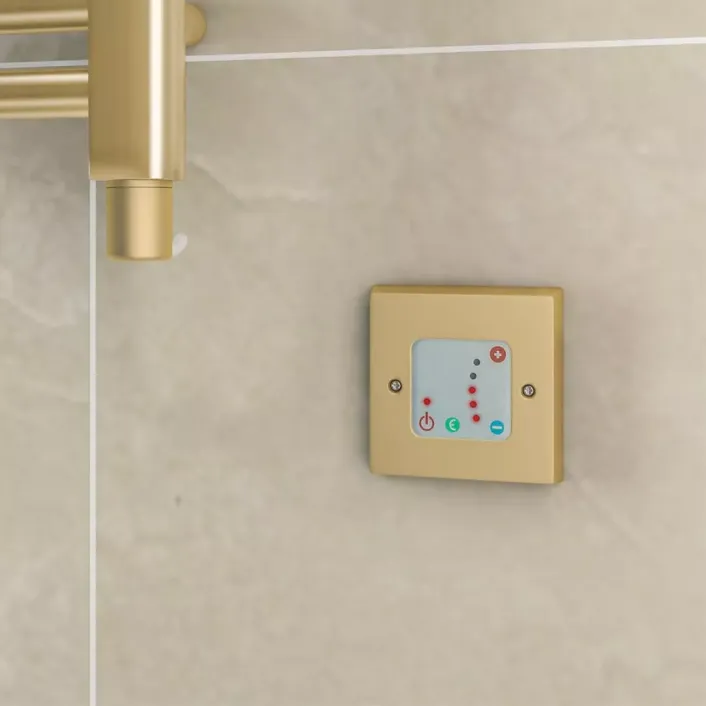 Eastbrook Crafton II Temperature Control Panel Brass Effect