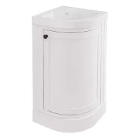 Eastbrook Hardwick 43CM 1 Door Corner Basin Vanity Unit - Matt White