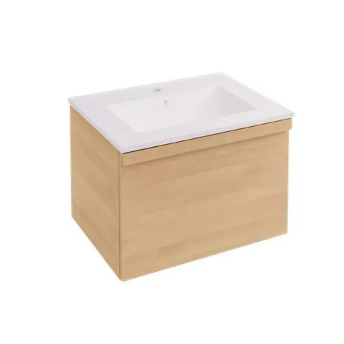Eastbrook Kydbrook 600 Wall Hung Single Drawer Unit Light Oak