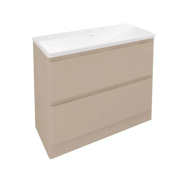 Eastbrook Grovely 100cm Floorstanding Drawer Vanity Unit - Cashmere