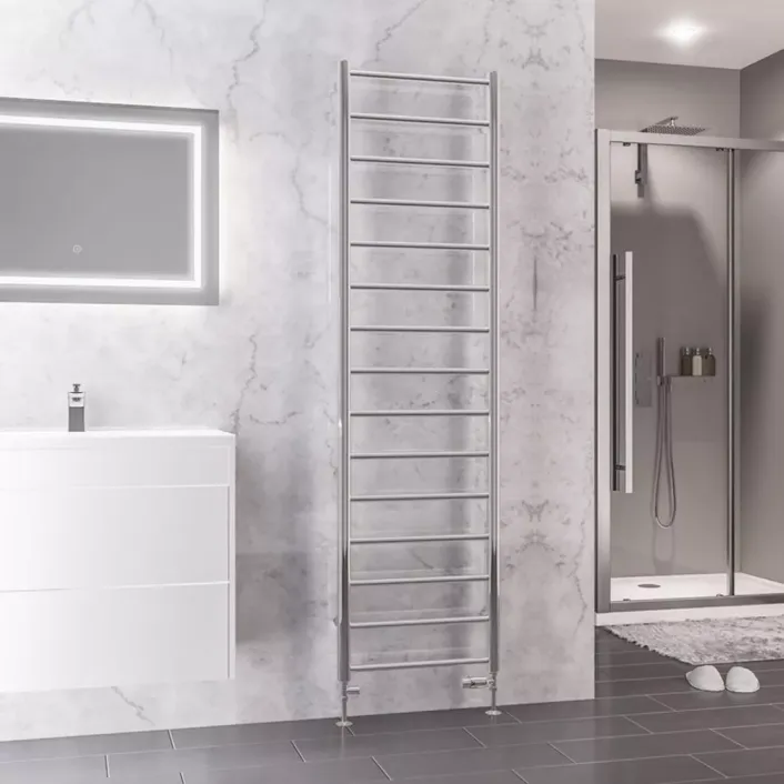 Eastbrook Tuscan Round 1800 x 500 Towel Rail Chrome