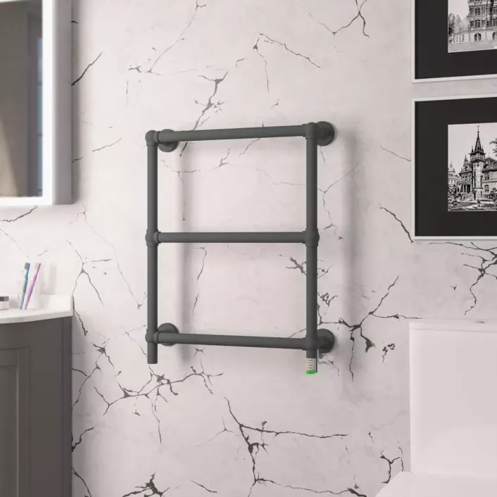 Eastbrook Kennet Dry Element Towel Rail 700 x 600 Matt Anthracite