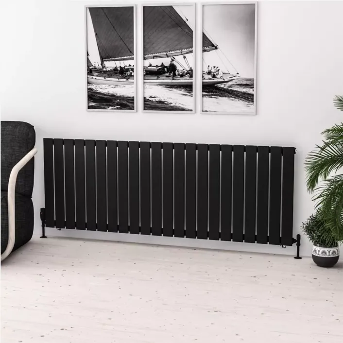 Eastbrook Warrington 600 x 1668 Radiator Type10 Matt Black