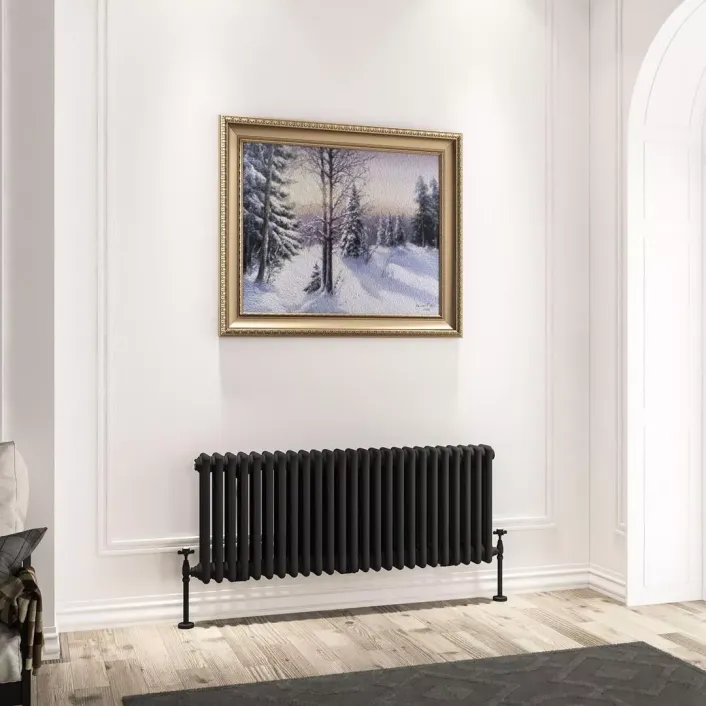 Eastbrook Imperia 3 Column Radiator 450 x 1145mm Matt Black