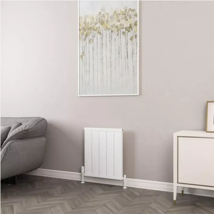Eastbrook Kingswood Slimline 600 x 510 Aluminium Radiator Matt White
