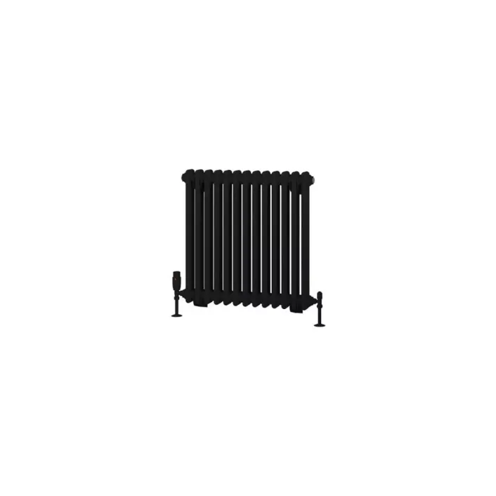Eastbrook Rivassa 2 Column Radiator 600 x 608mm Matt Black