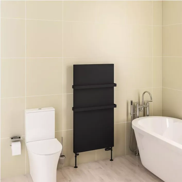 Eastbrook Wingrave 1200 x 610 Flat Panel Radiator Matt Black