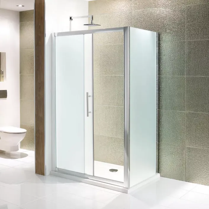 Eastbrook Volente 6mm 1850mm x 700mm Frosted Side Panel - Chrome
