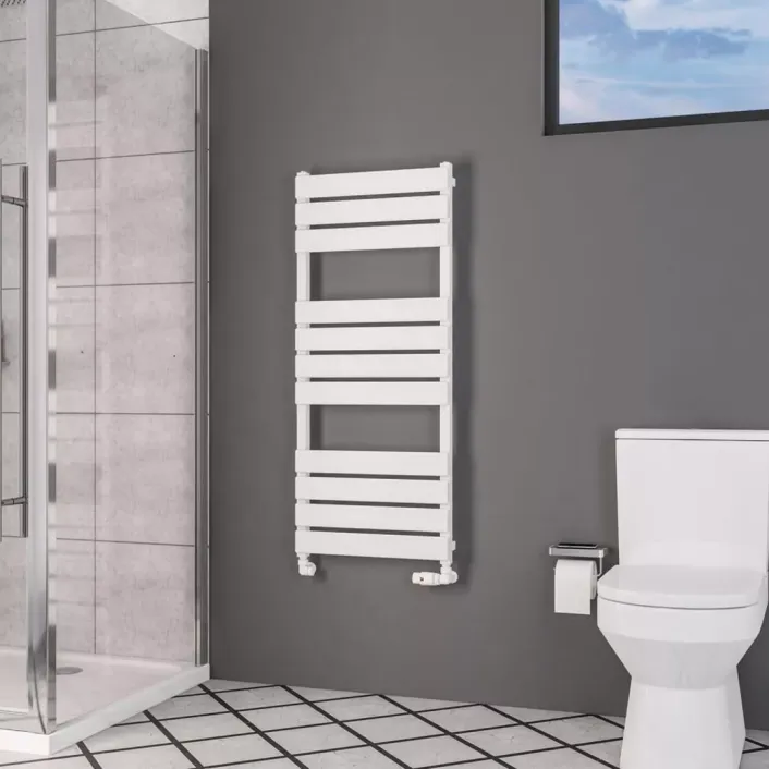Eastbrook Deddington 1200 x 500 Towel Rail Gloss White