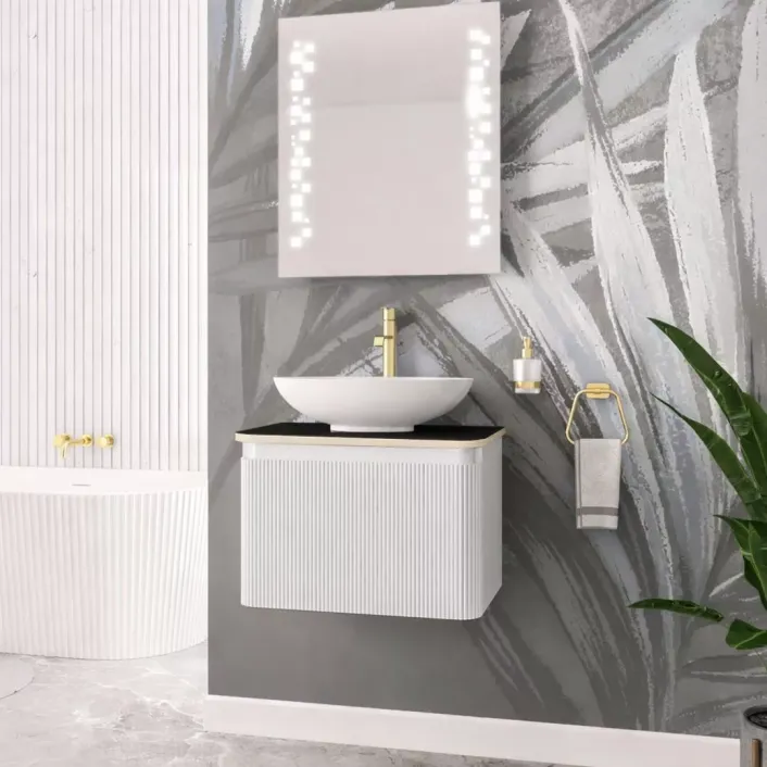 Eastbrook Belice Fluted 60 Wall Hung Unit - High Gloss White