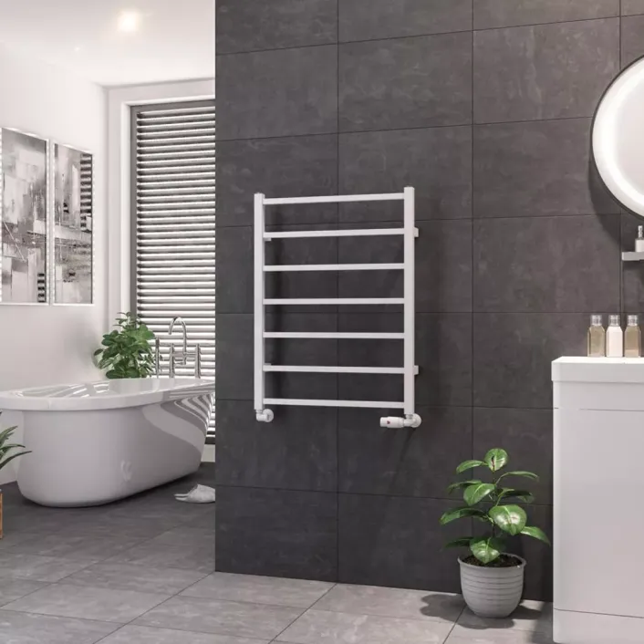 Eastbrook Tuscan Square Towel Rail 800 x 600 Gloss White