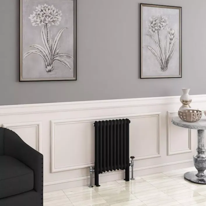 Eastbrook Imperia 2 Column Radiator 600 x 470mm Matt Black