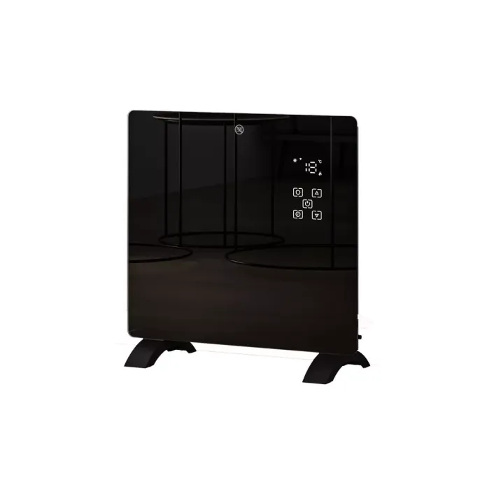 Eastbrook Cortona 555 x 520 Glass Fronted Electric Radiator 1000W Black