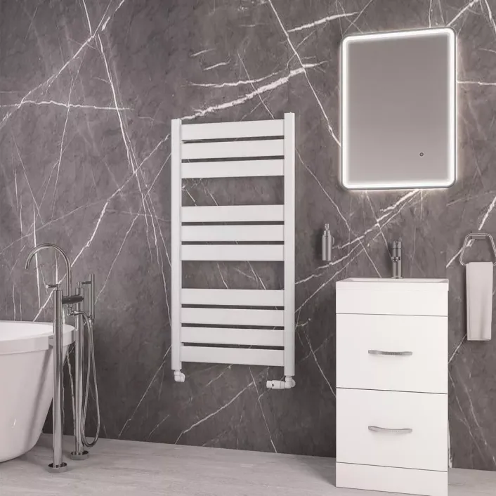 Eastbrook Santero 1200 x 600mm Towel Rail Gloss White
