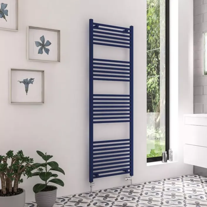 Eastbrook Wingrave 1800 x 600 Straight Multirail Matt Cobalt Blue