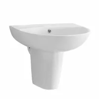 Eastbrook Osterley Semi Pedestal with Fixings - White