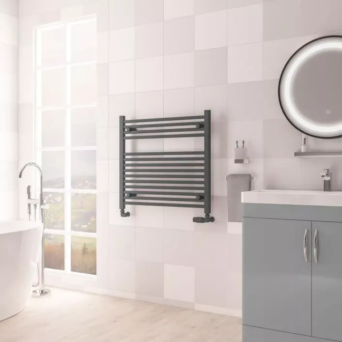 Eastbrook Biava Multirail HV Straight 688 x 750mm Matt Anthracite