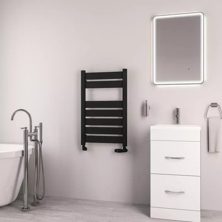 Eastbrook Santero 800 x 500mm Towel Rail Matt Black