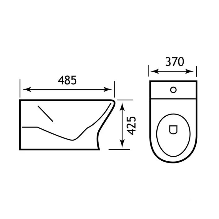 Eastbrook Northall Back To Wall WC Pan with Fixings - White