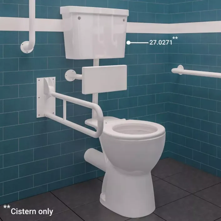 Eastbrook Cistern from Low Level Doc-M Pack Push Flush White