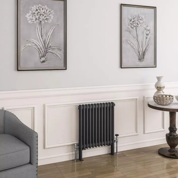 Eastbrook Imperia 2 Column Radiator 600 x 560mm Matt Anthracite