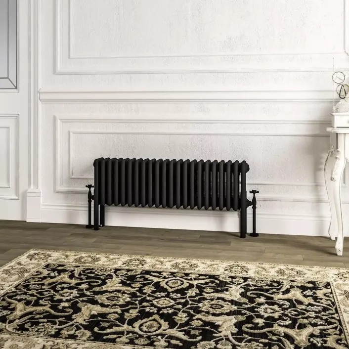 Eastbrook Imperia 4 Column Radiator 300 x 1010mm Matt Black