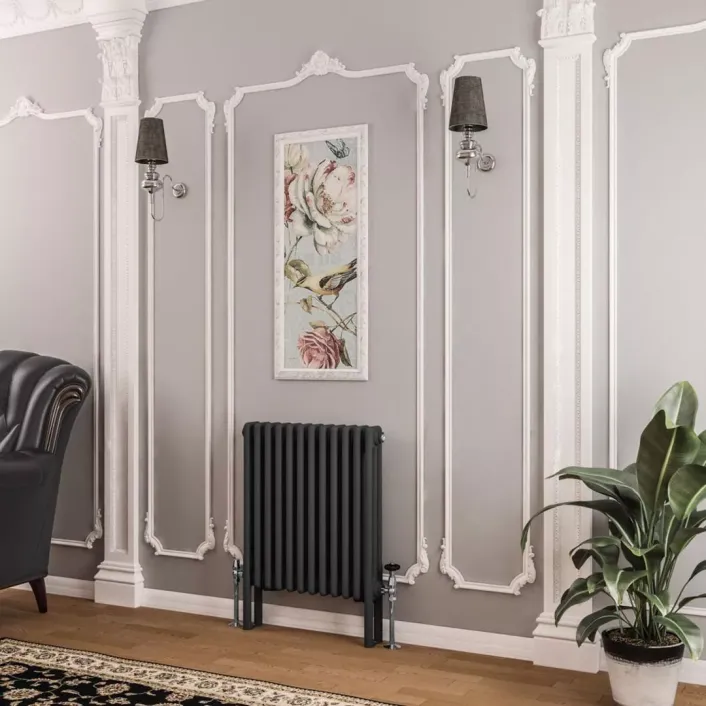 Eastbrook Imperia 3 Column Radiator 600 x 560mm Matt Anthracite