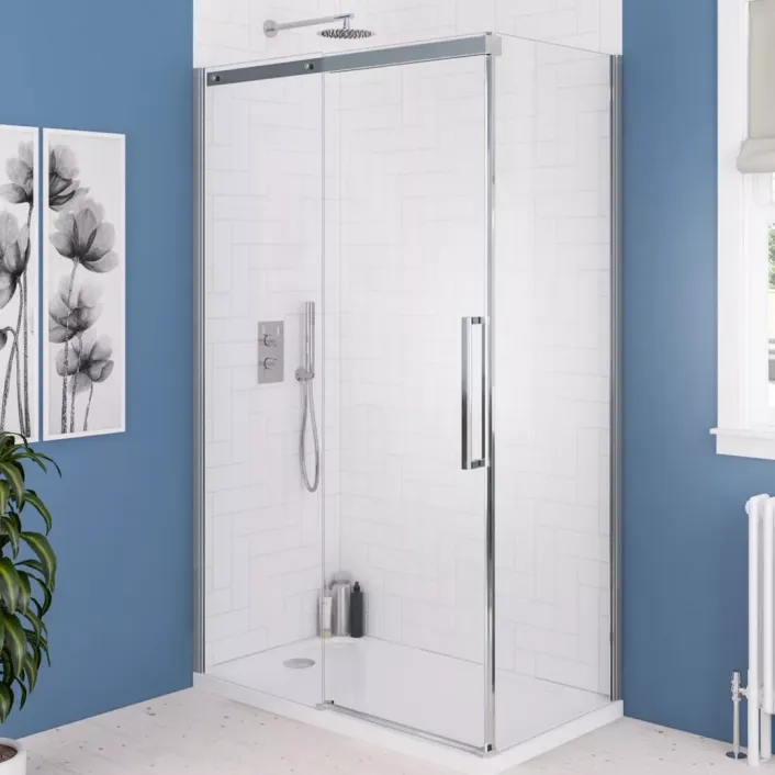 Eastbrook Corniche 2000 8mm Semi-Frameless 2000mm x 1600mm Slider Shower Door - Chrome