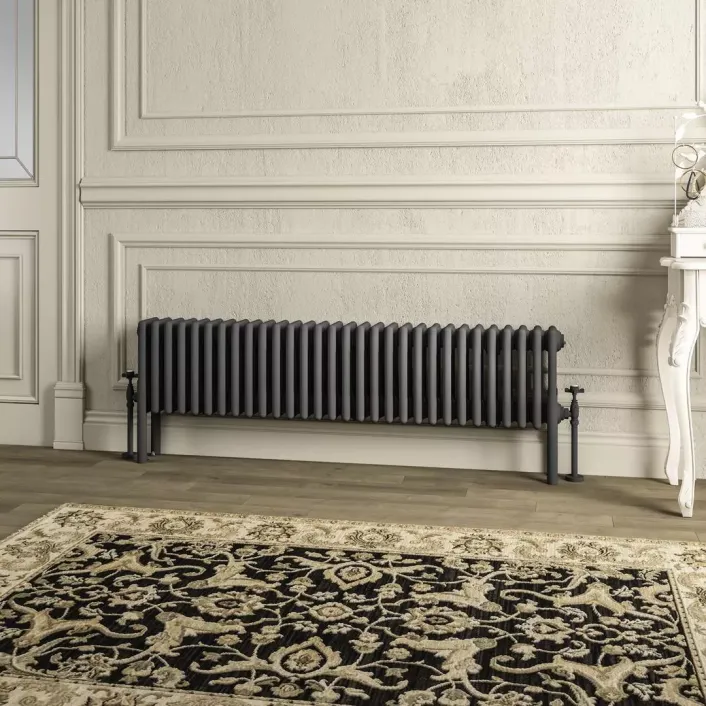 Eastbrook Imperia 4 Column Radiator 300 x 1370mm Matt Anthracite