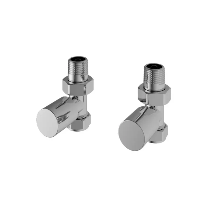 Eastbrook Straight Radiator Valves (Pair) Chrome