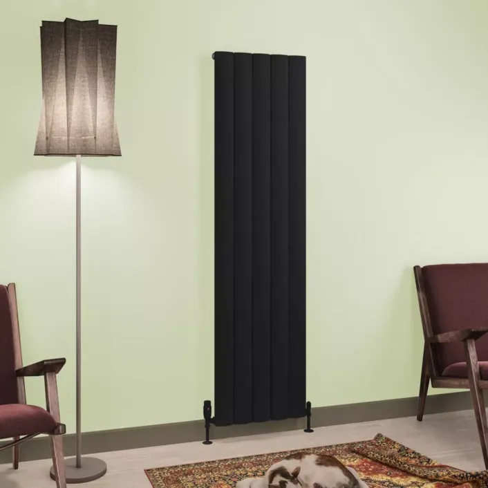 Eastbrook Tordino 1800 x 470 Aluminium Radiator Matt Black