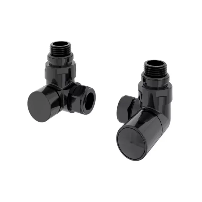 Eastbrook Corner Radiator Valve (Pair) Black Gold