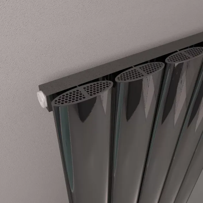 Eastbrook Malmesbury 1800 x 375 Aluminium Radiator Black Effect