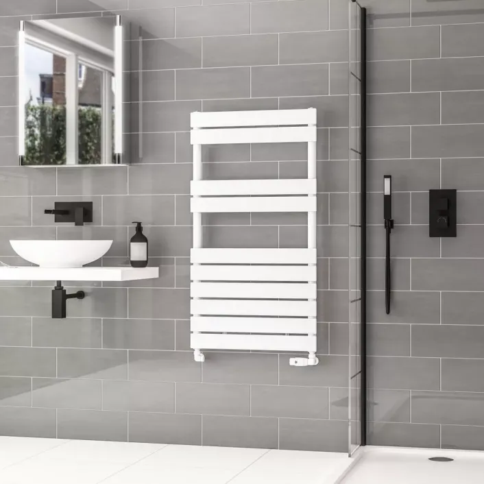 Eastbrook Addington II Towel Rail 1110 x 600 Type10 Gloss White
